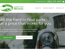 Tablet Screenshot of anthonysautowrecking.com